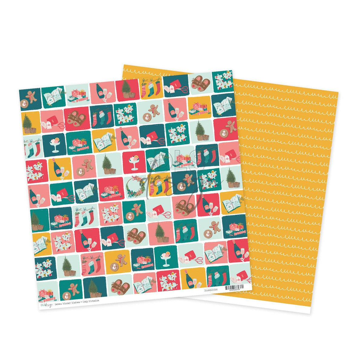 12" Paper Seven Winter Wishes - Cozy Fireside