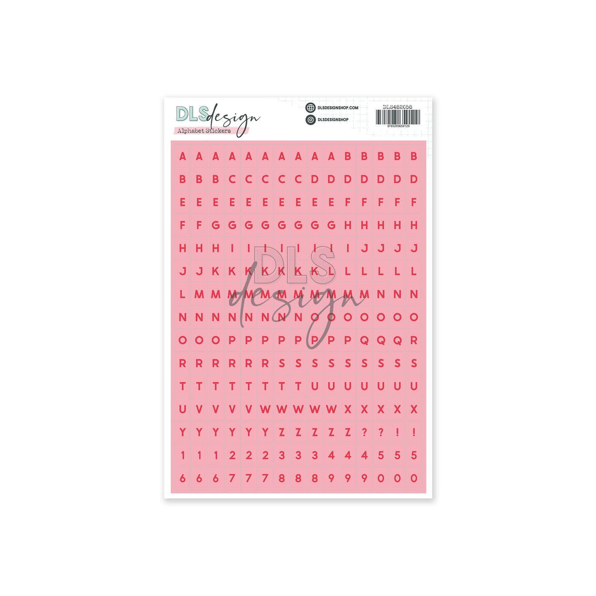 Alphabet Stickers Coco Hot Pink