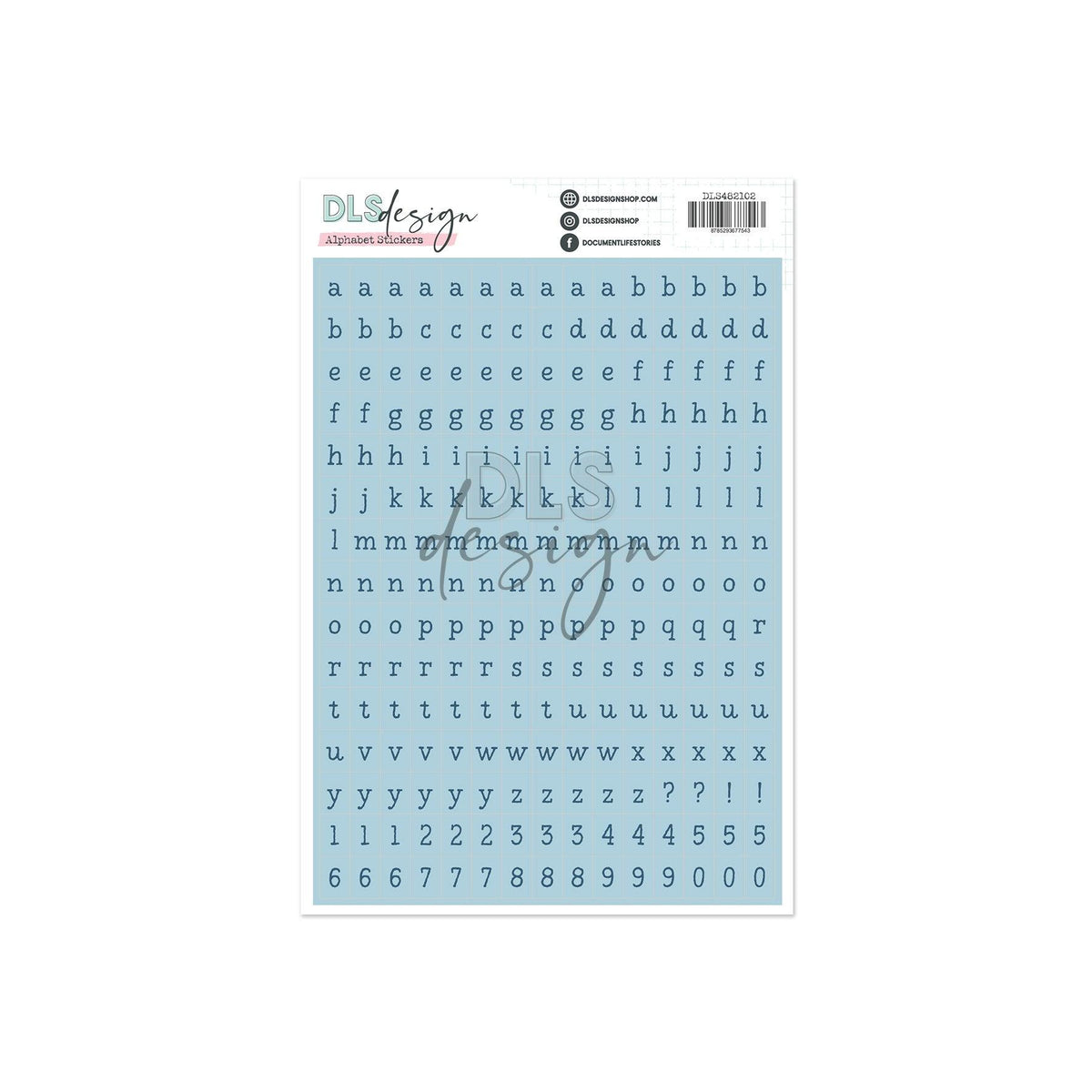 Alphabet Stickers Frankie Powder Blue
