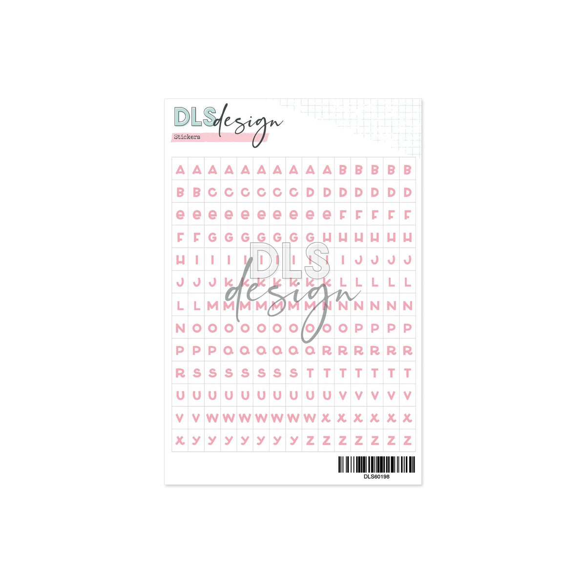 Alphabet Stickers Justin Pink