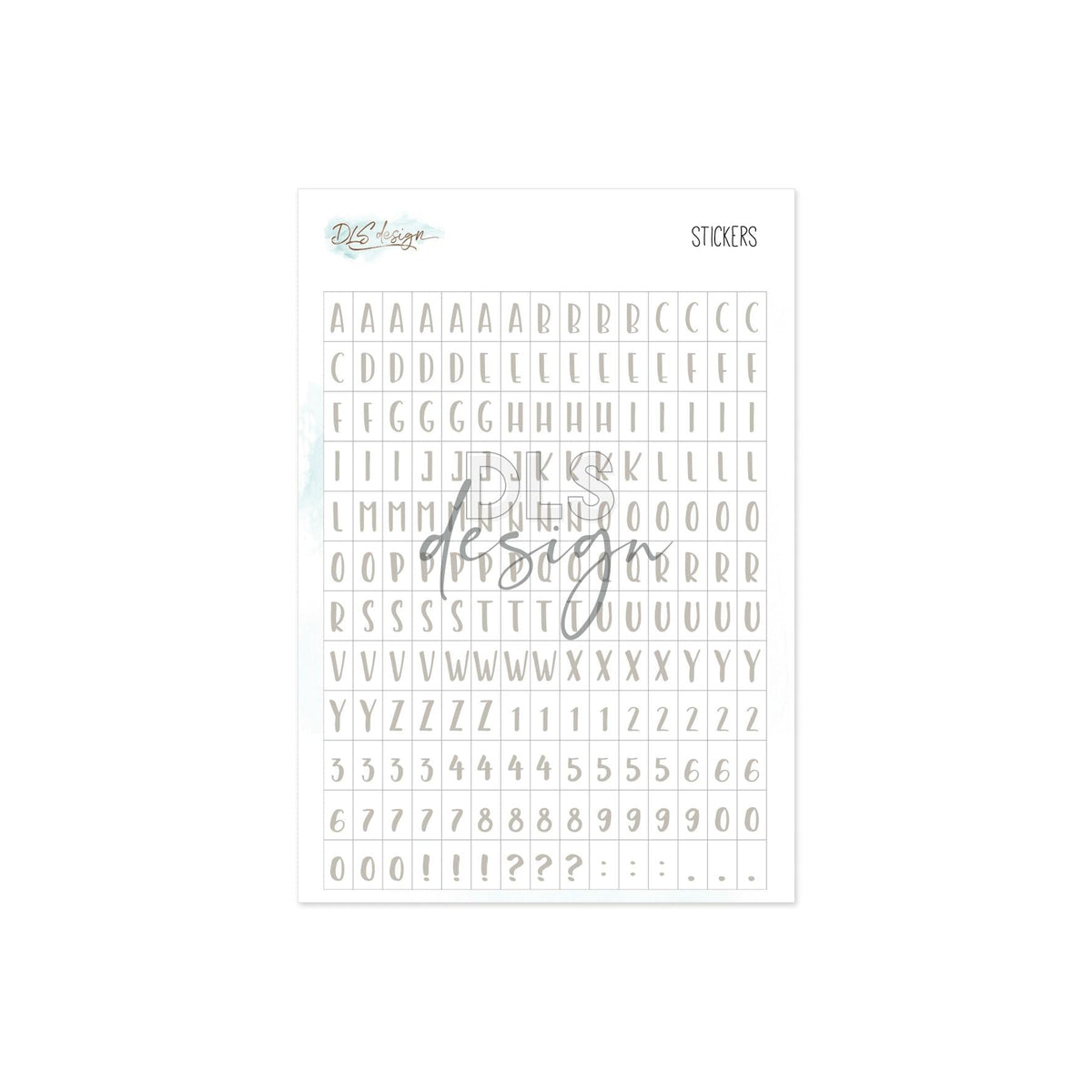 Alphabet Stickers Laila Grey