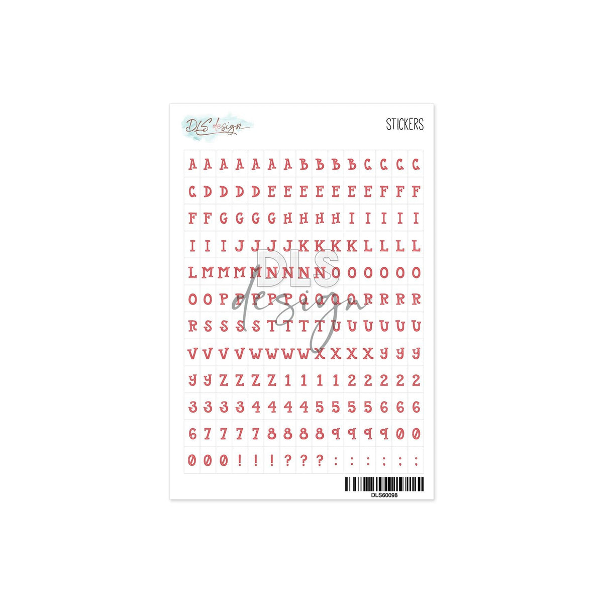 Alphabet Stickers Magical Red