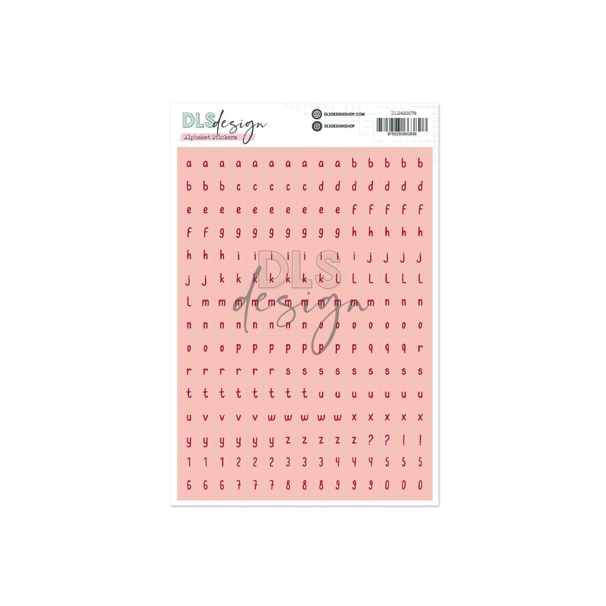 Alphabet Stickers Rosie Coral Sands