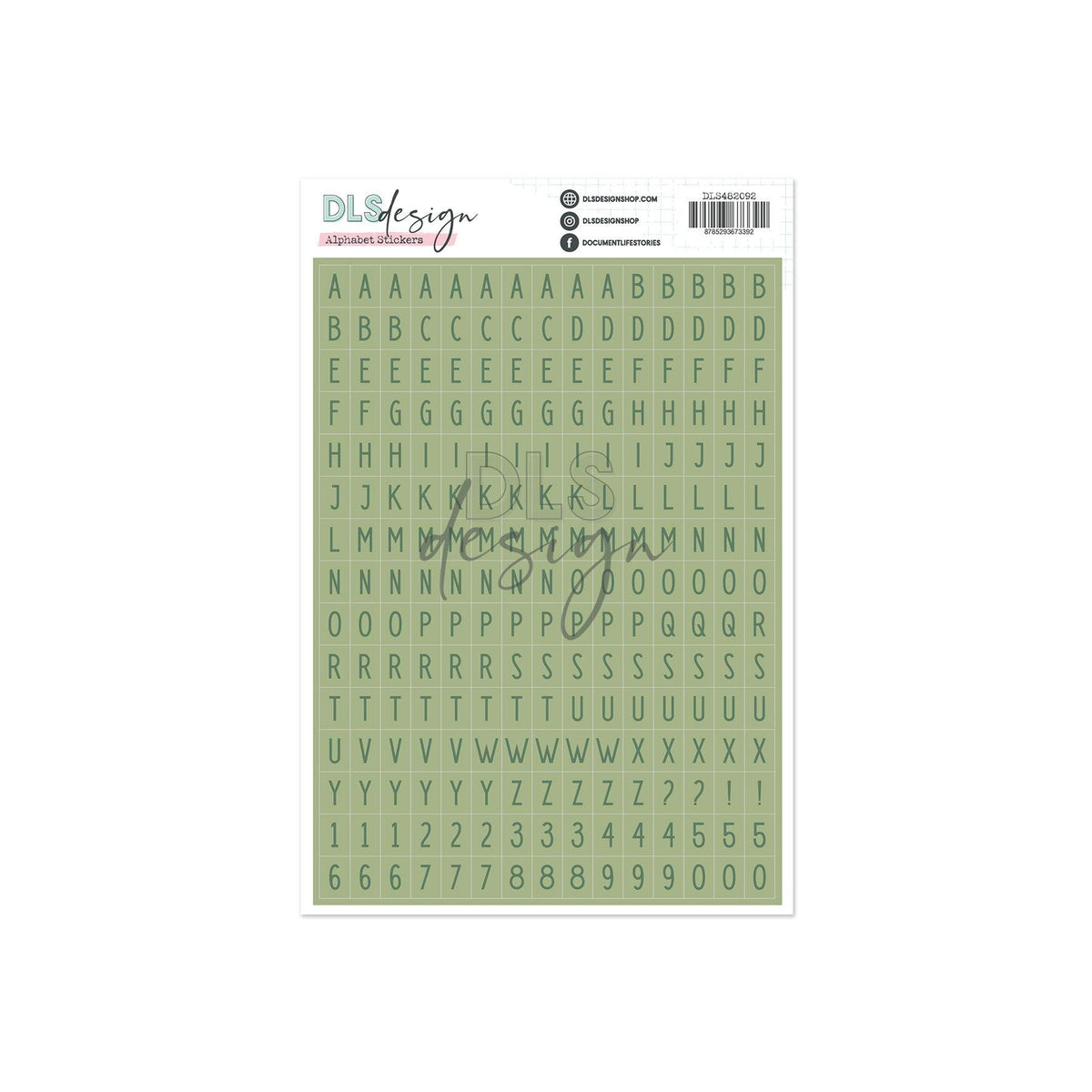 Alphabet Stickers Roxy Sage