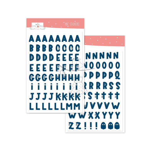 Alphabet Stickers Spooky Things - Navy