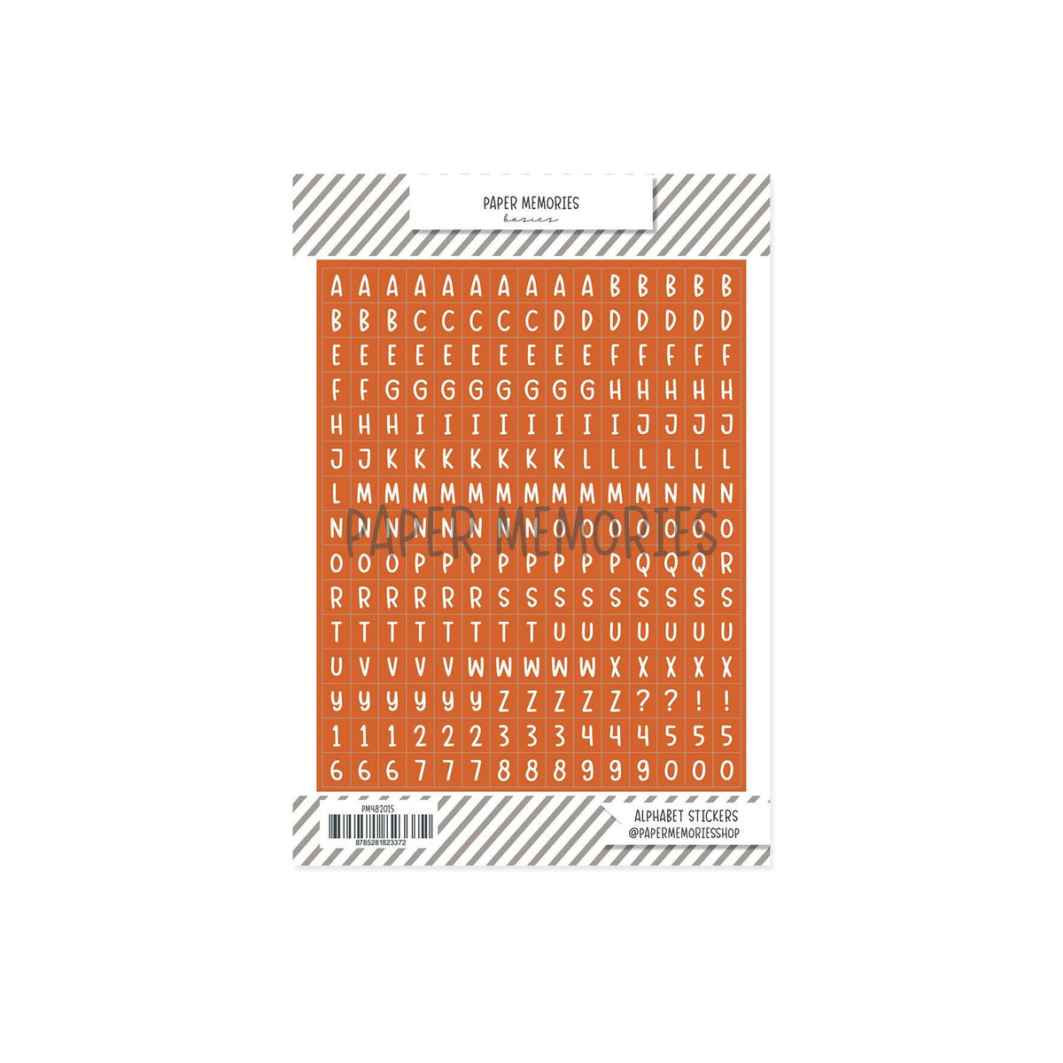 Alphabet Stickers Willow Rust