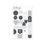 Chipboard Essential Shapes Grey and White