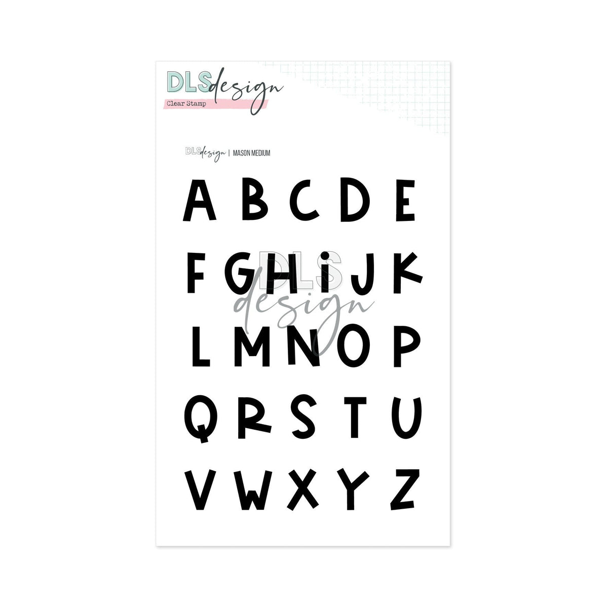 Clear Stamp Alphabet Mason Medium