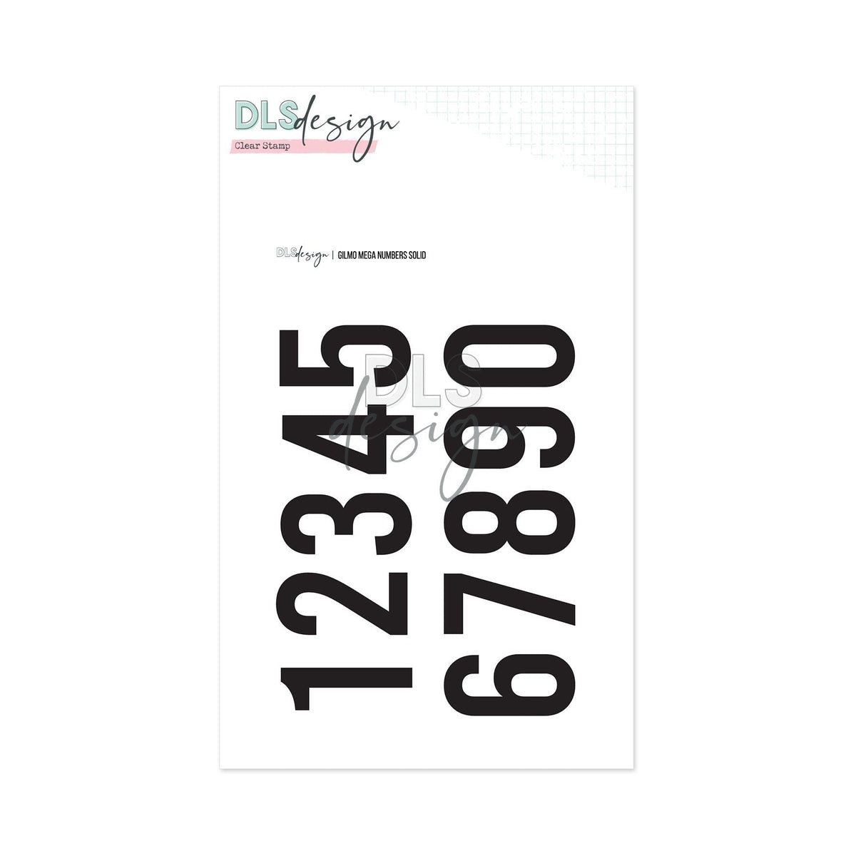 Clear Stamp Gilmo Mega Numbers Solid