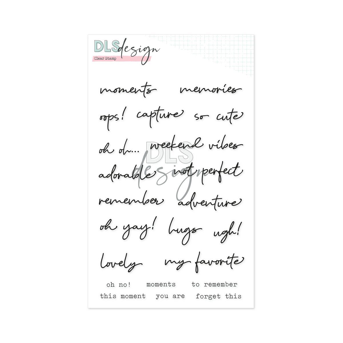 Clear Stamp Scripted Words