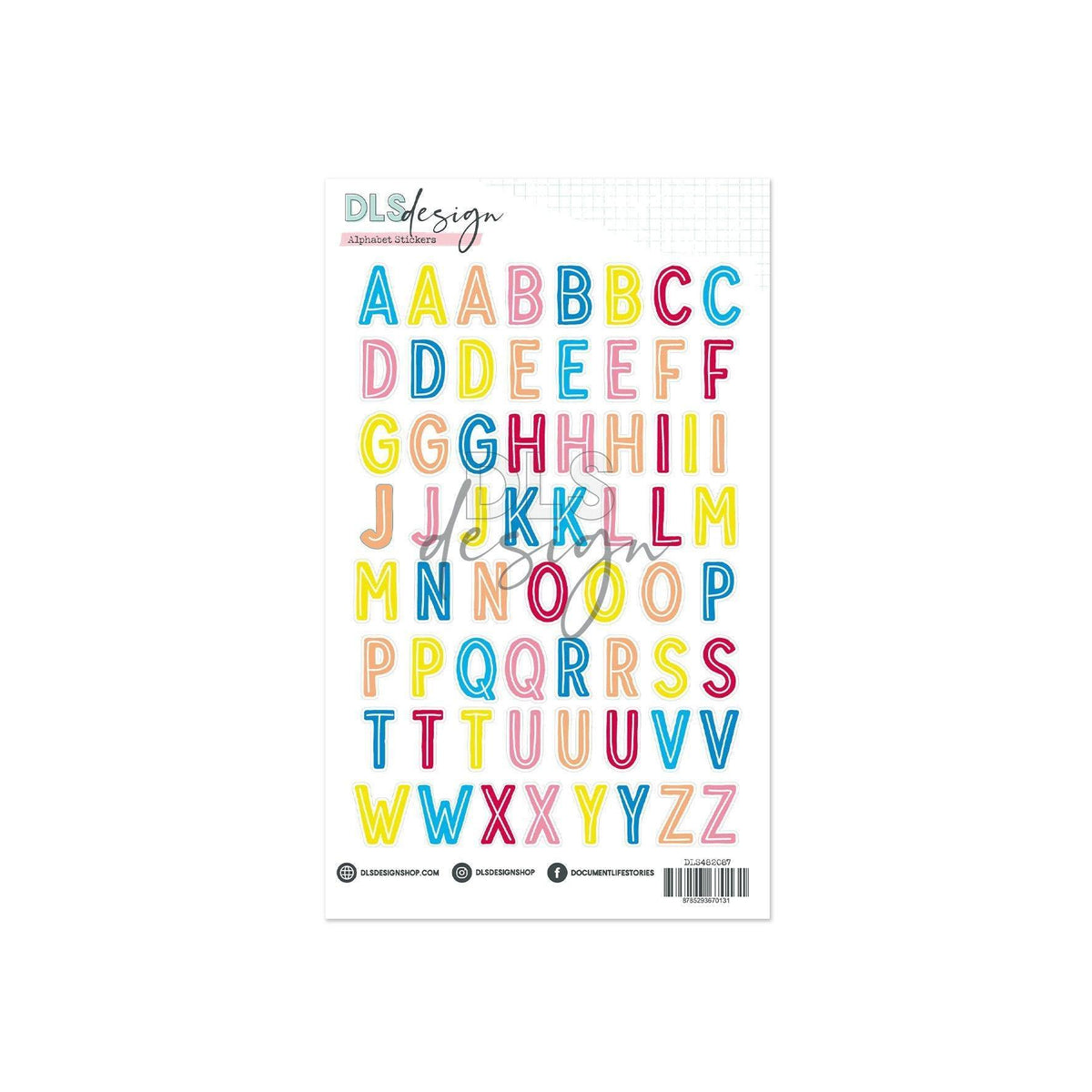 Contour Alphabet Stickers Bobby