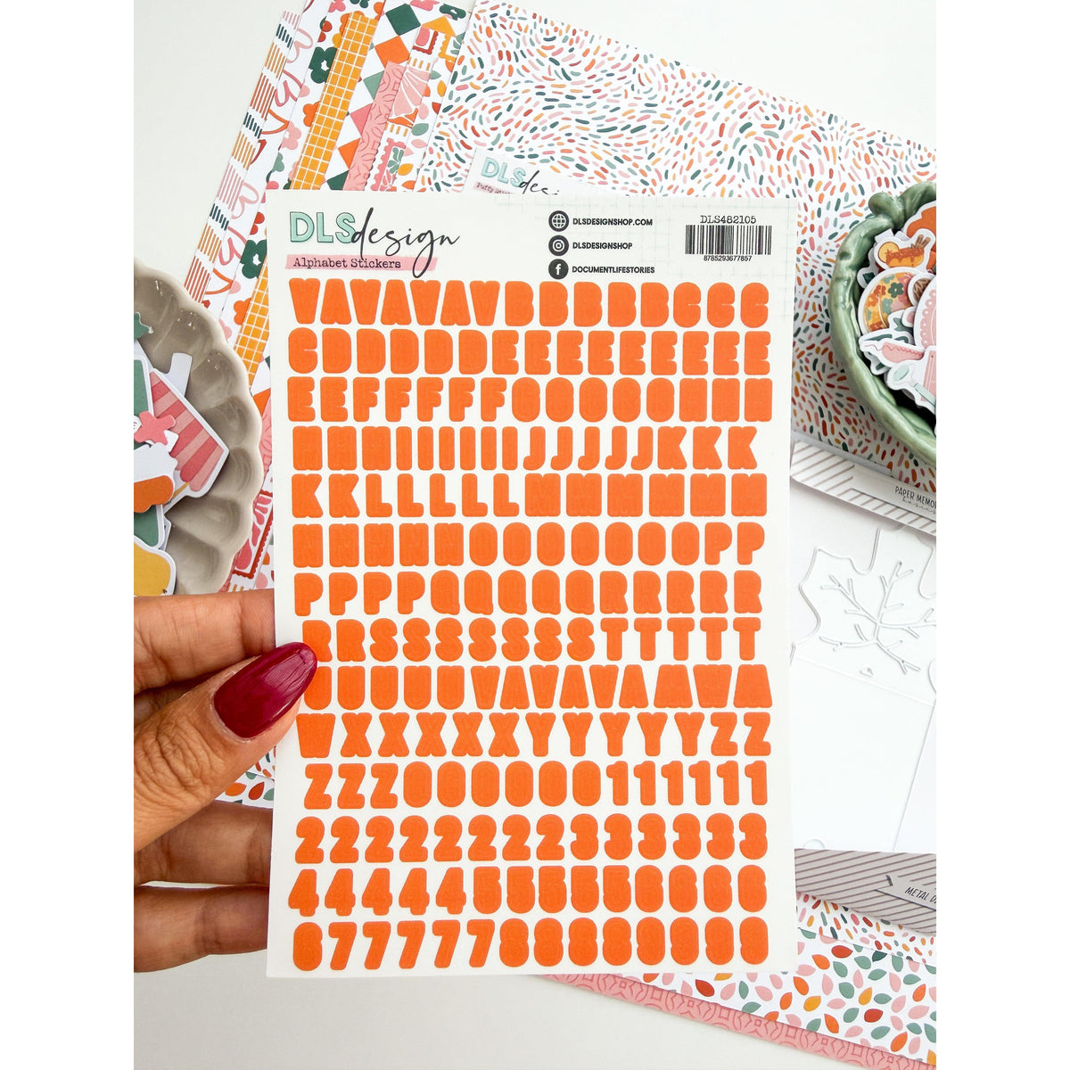 Contour Alphabet Stickers Gilmo Papaya