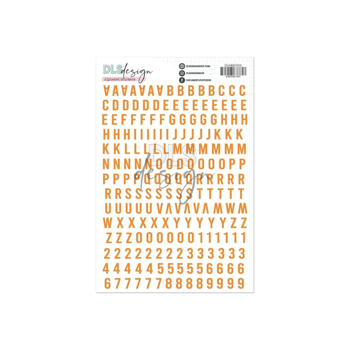 Contour Alphabet Stickers Gilmo Papaya
