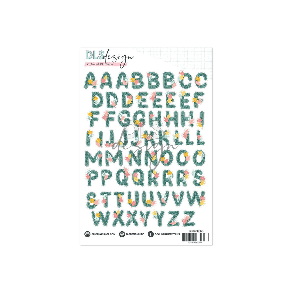 Contour Alphabet Stickers Seventeen Fall Adventures