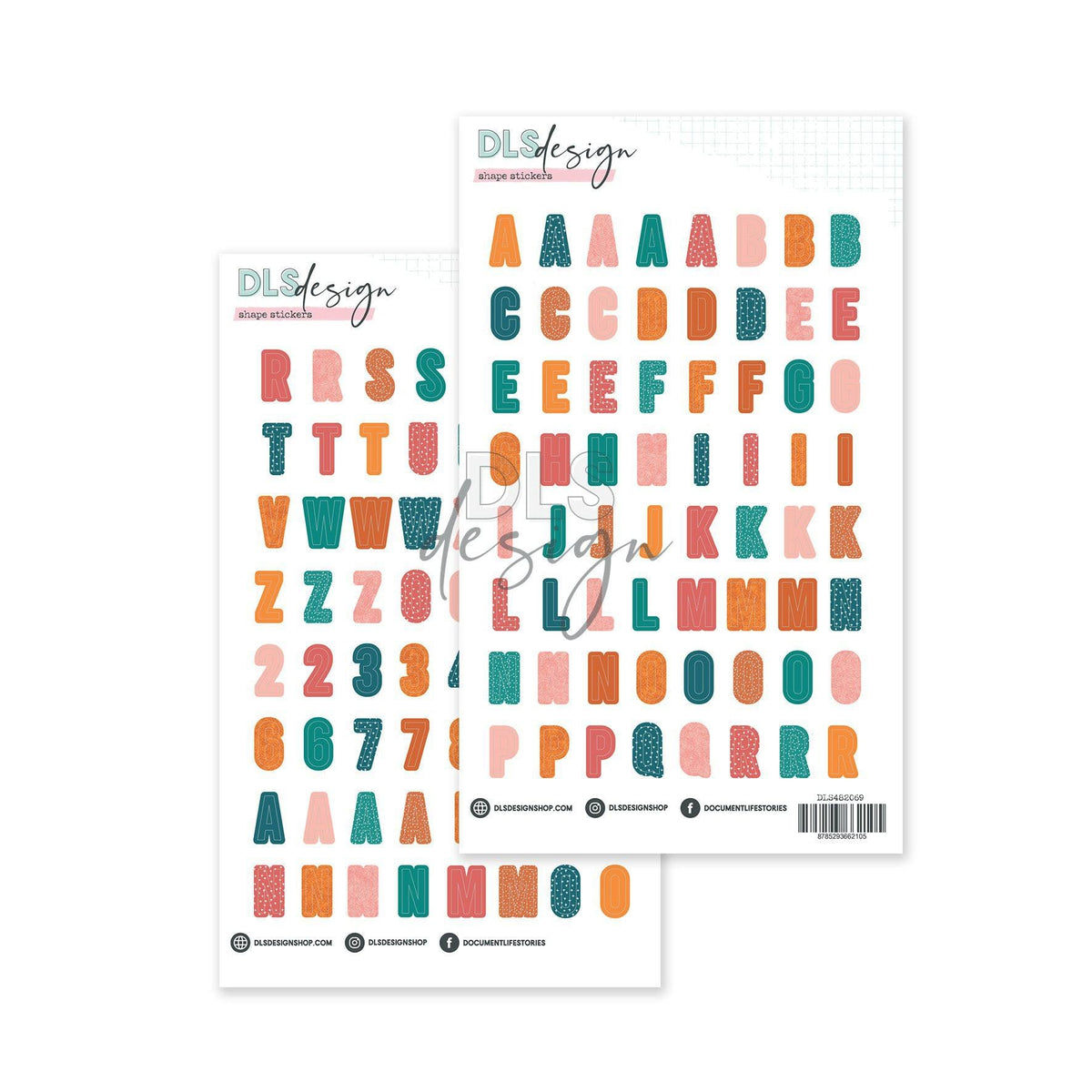 Contour Alphabet Stickers Six Shades Of Coziness