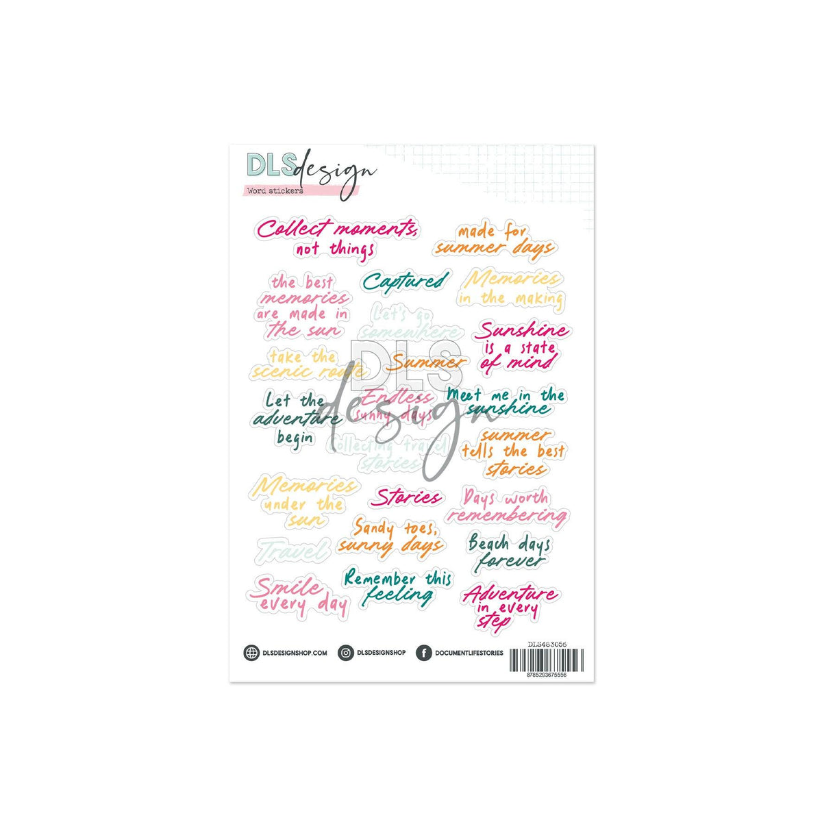Contour Word Stickers A Story Of Chasing Sunshine