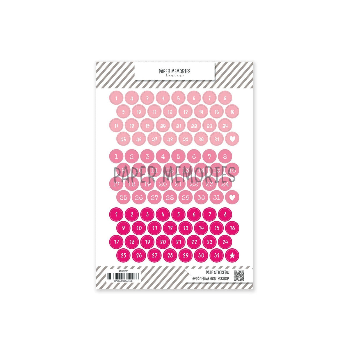 Date Stickers Candy Cane Trio