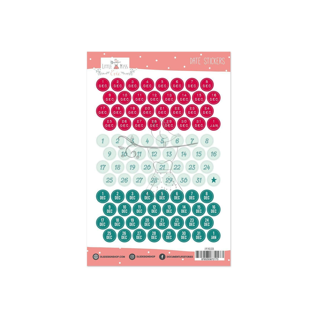 Date Stickers December Stories