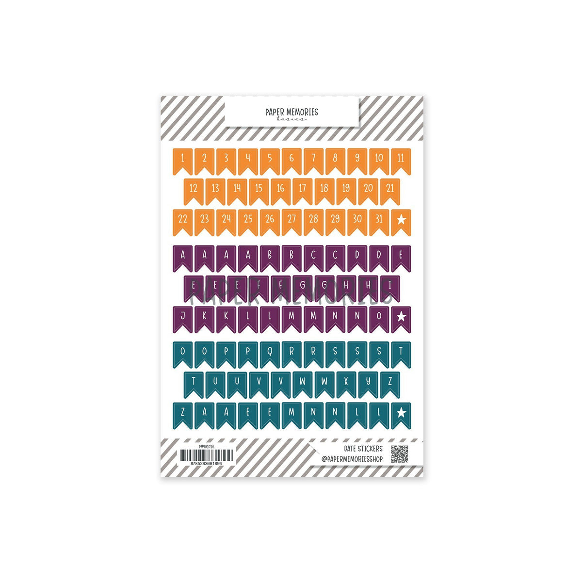 Date Stickers Fall Memories Banners