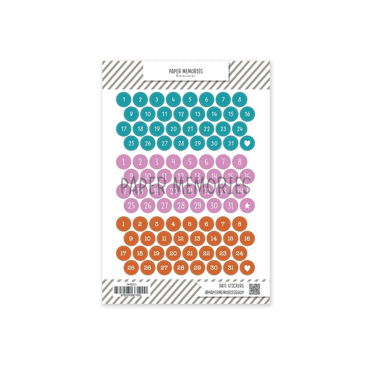Date Stickers Fall Memories