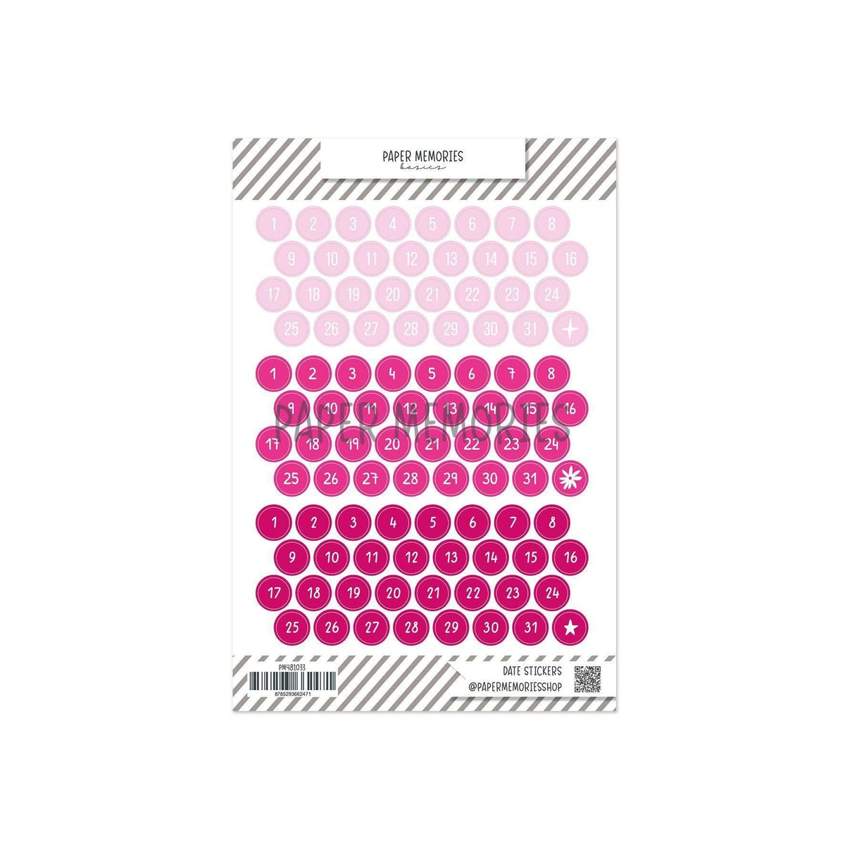 Date Stickers Peony