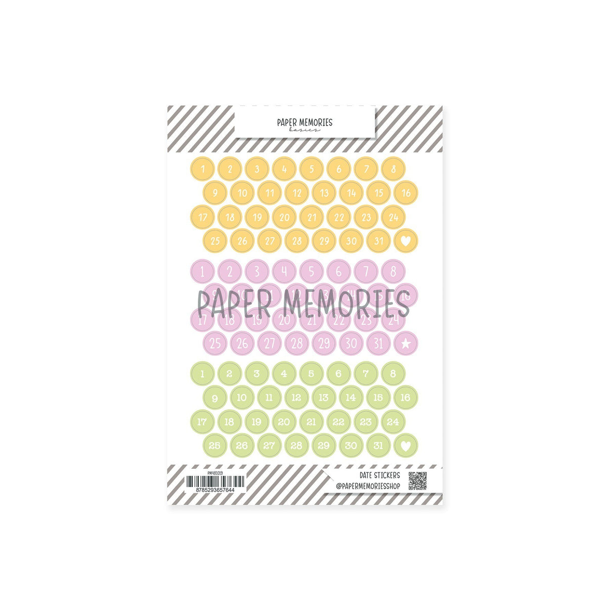 Date Stickers Spring Memories