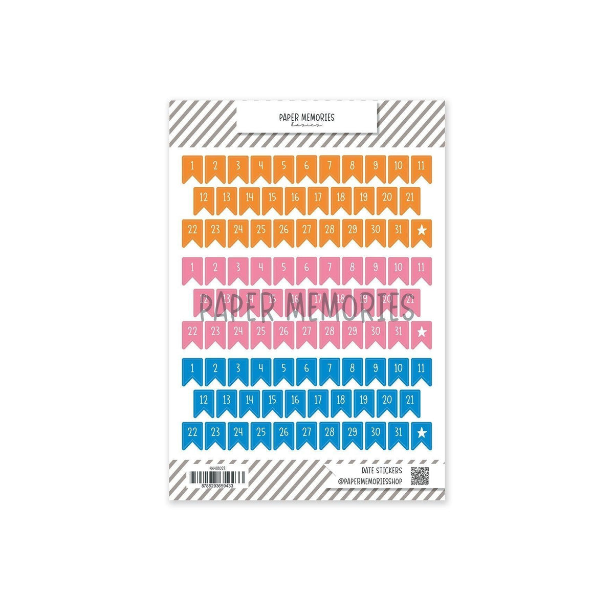 Date Stickers Summer Memories Banners