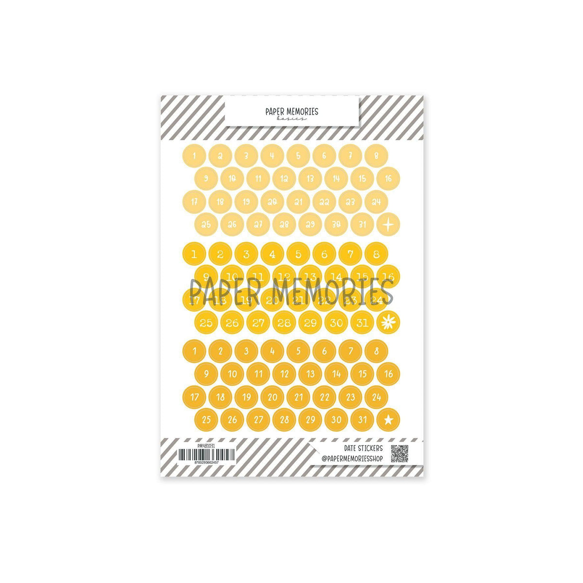 Date Stickers Sunshine Trio