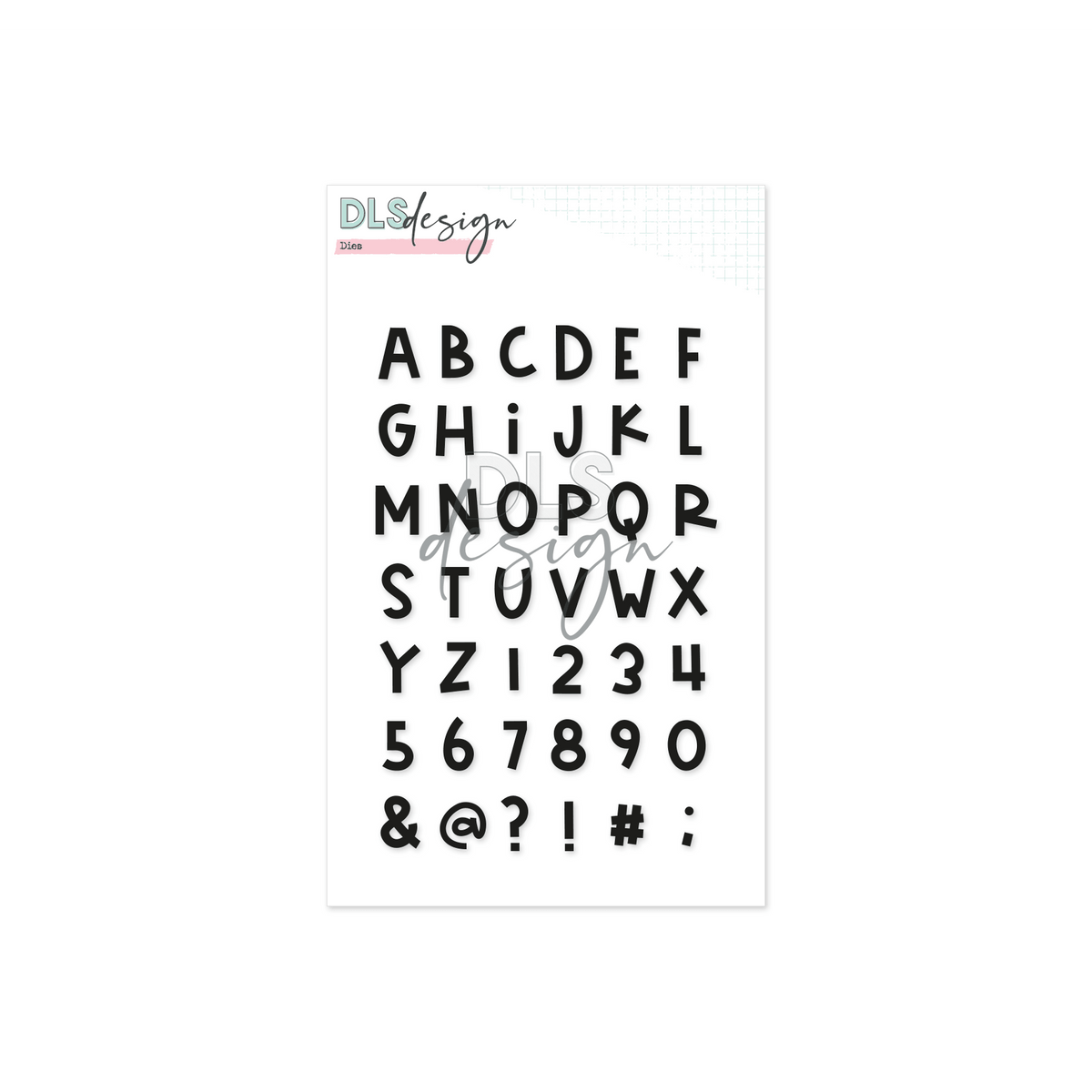 Die Set Alphabet Mason small