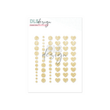 Enamel Dots Gold Glitter