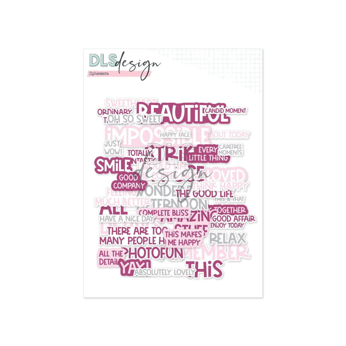 Ephemera Words Purple