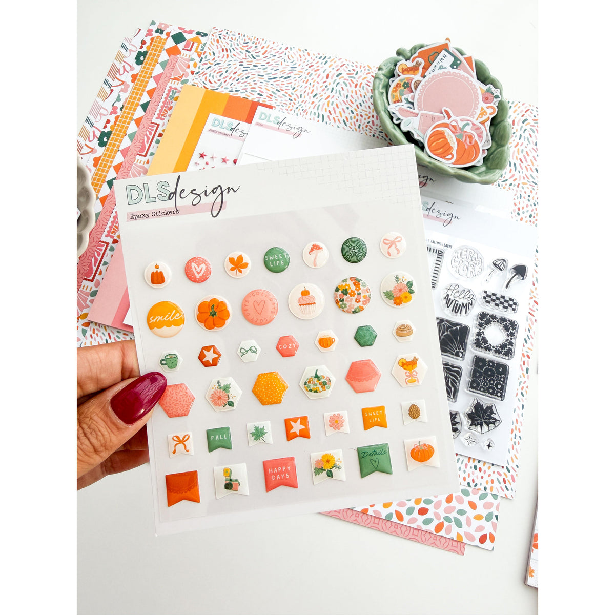 Epoxy Stickers A Story Of Falling Leaves