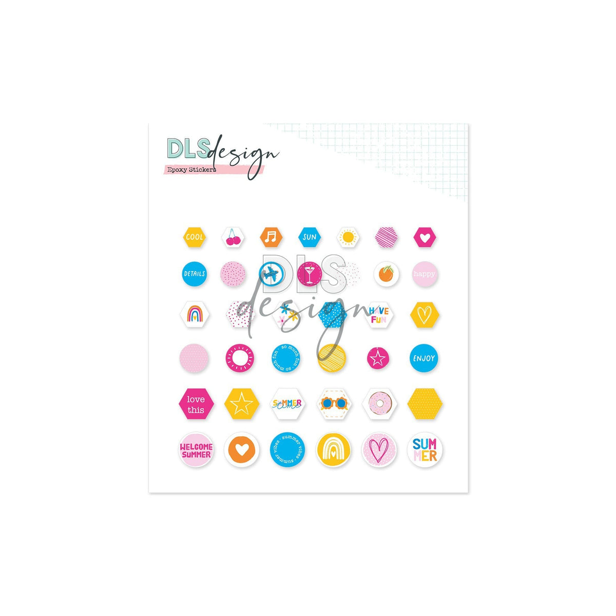 Epoxy Stickers Three Little Words