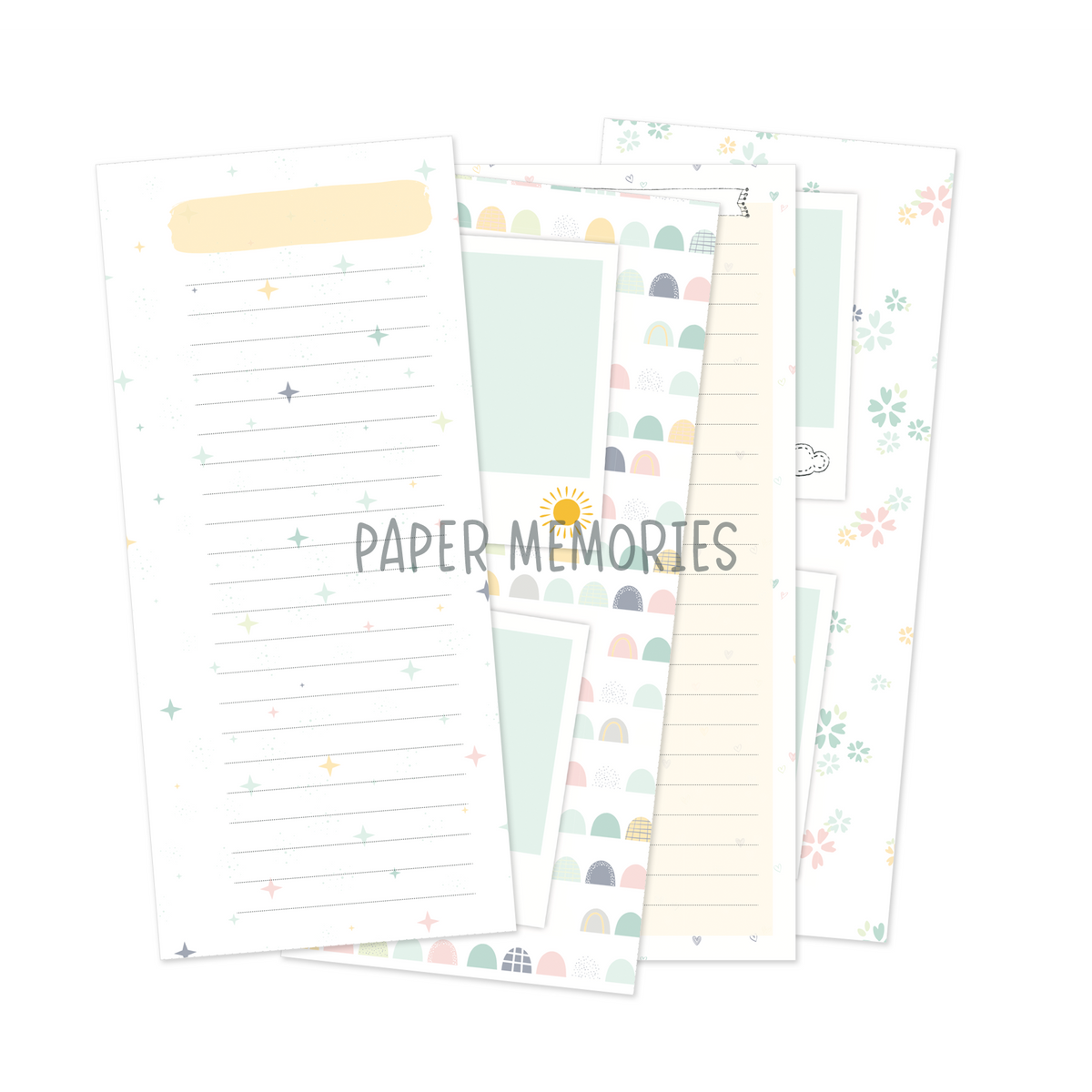 Life Story Insert 3x8" - Goodnight Kisses Notes and Pictures add-on