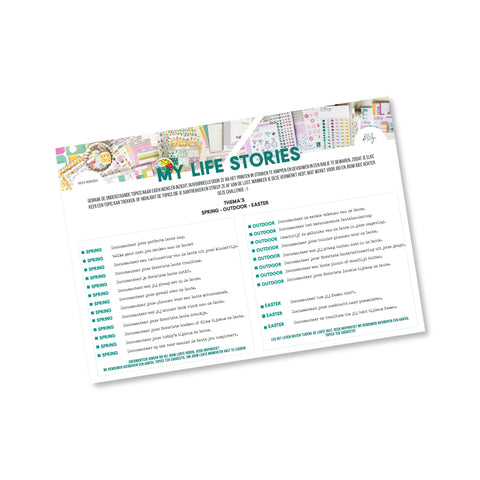 My Life Stories - Spring • Topics & Suggestion sheet