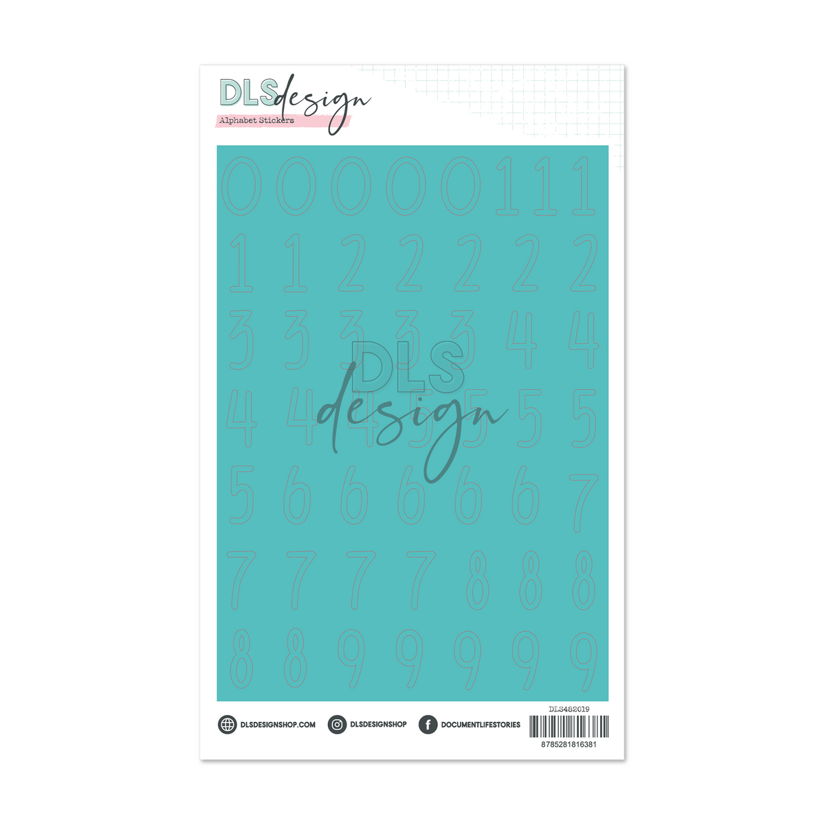 Number Stickers Big Hunter Bright Blue