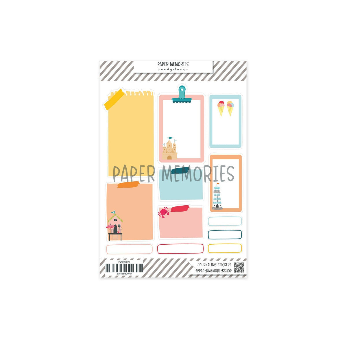 Paper Journaling Stickers Summer Memories - Sandy Toes 2.0