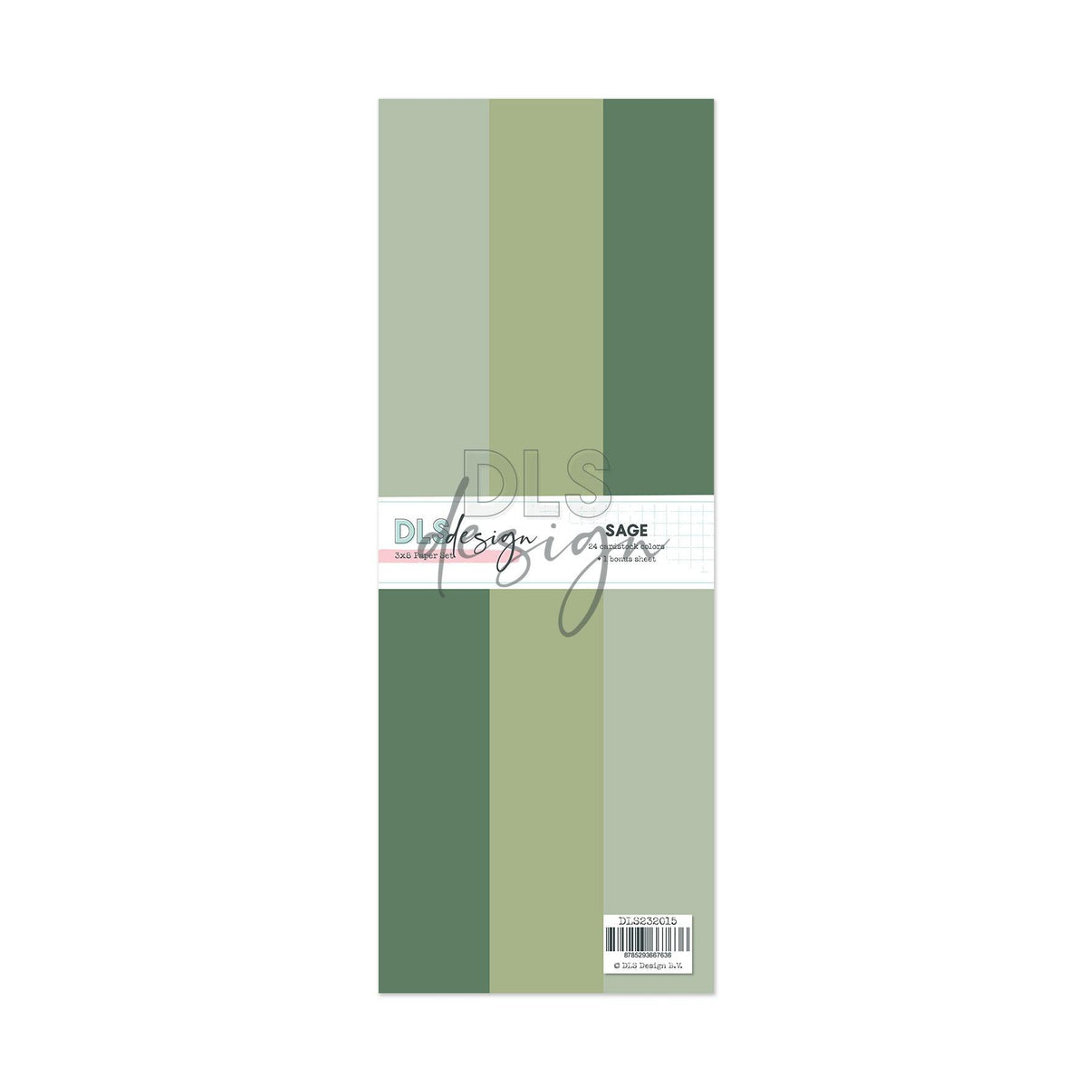 Paper Set 3x8" Cardstock Sage