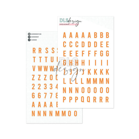 Puffy Stickers Alphabet Gilmo Papaya