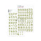 Puffy Stickers Alphabet Sally Olive Green