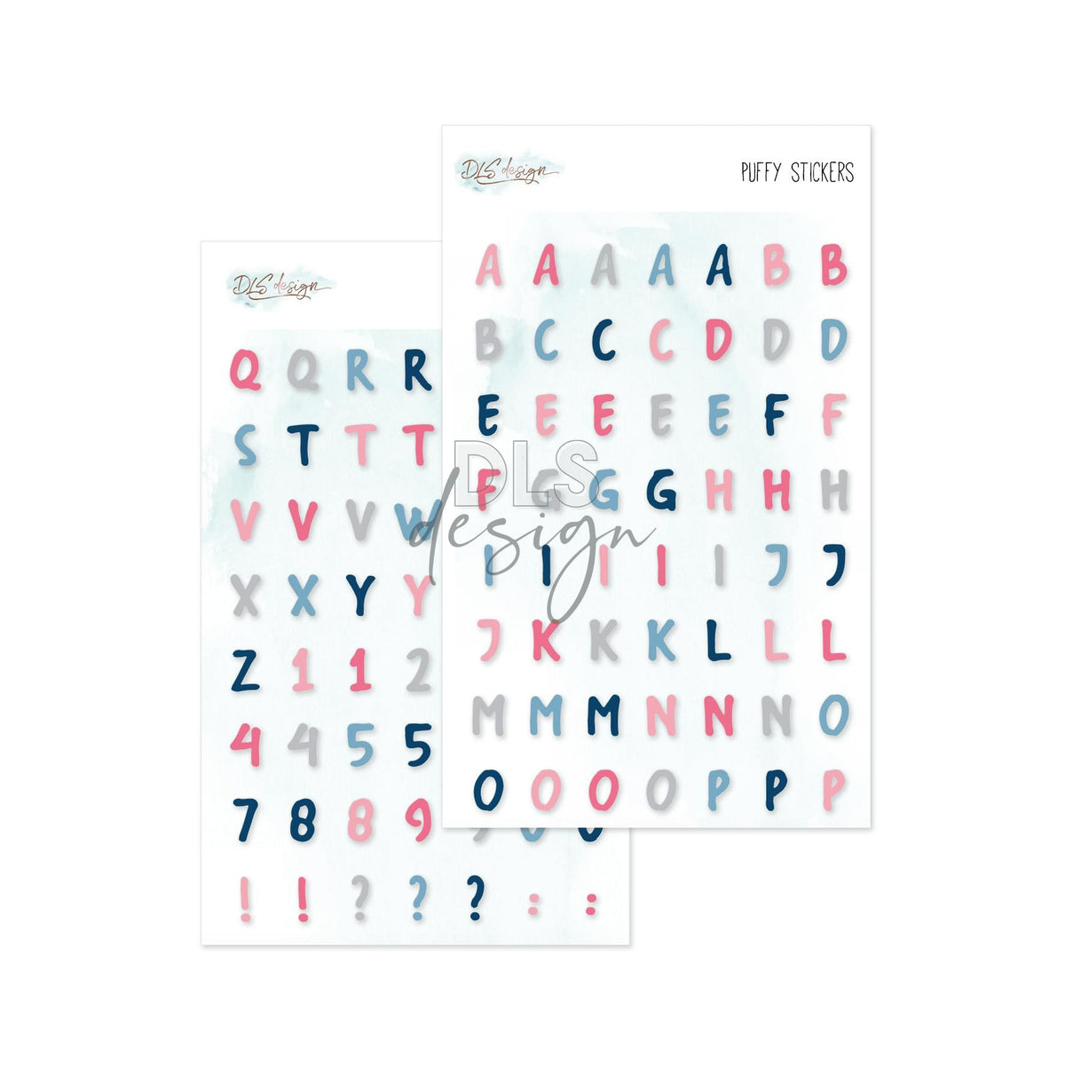 Puffy Stickers Alphabet Tess Multi