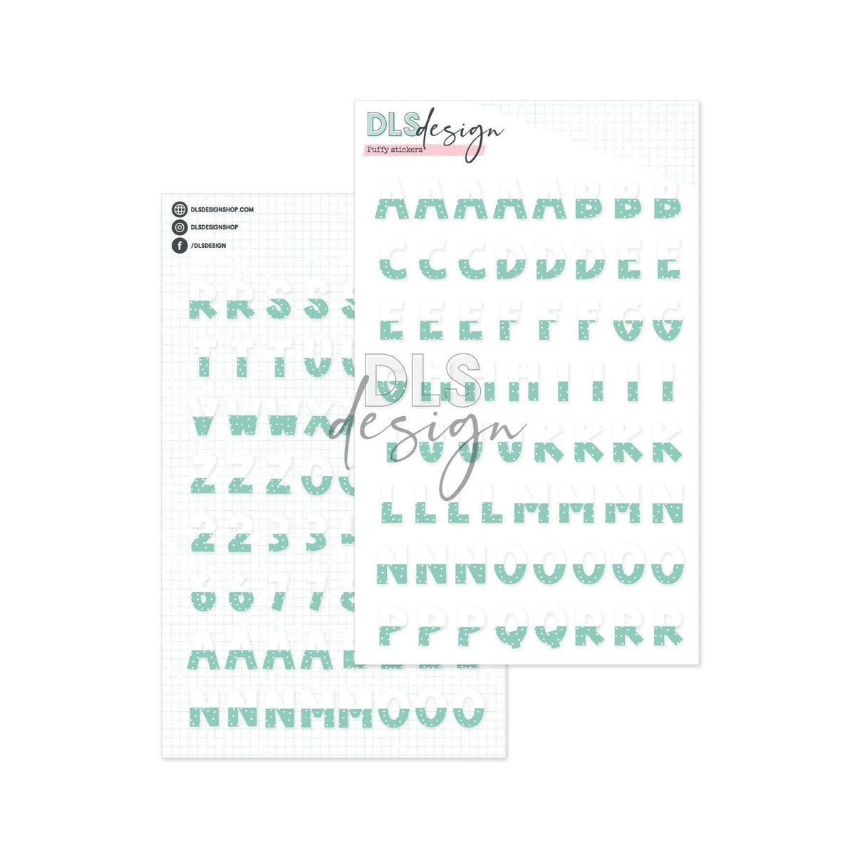 Puffy Stickers Alphabet Warm Moments Mint