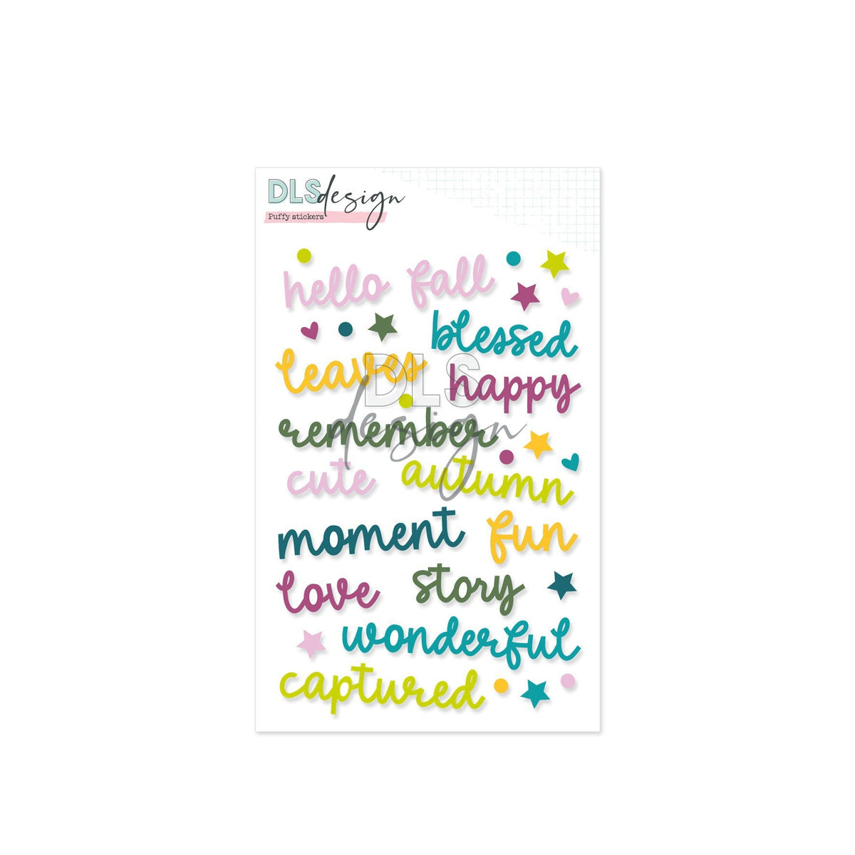 Puffy Stickers Four Seasons Words