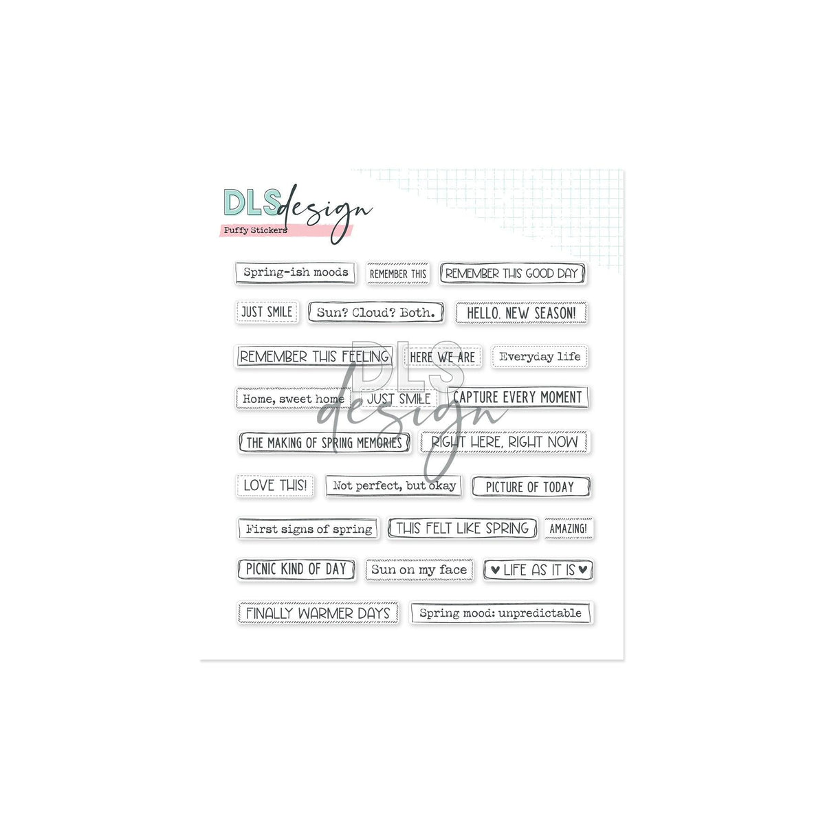 Puffy Stickers Spring Words