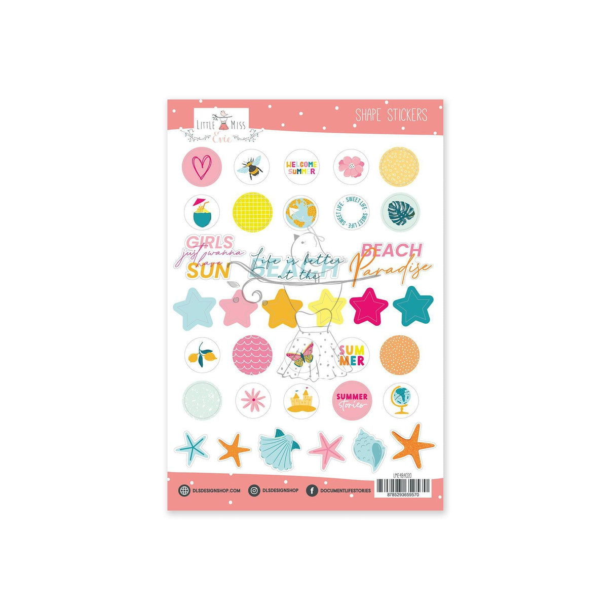 Shape Stickers Summer Stories Circles