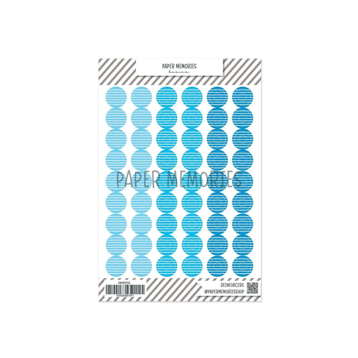 Vinyl Reinforcers Azure Trio Stripes