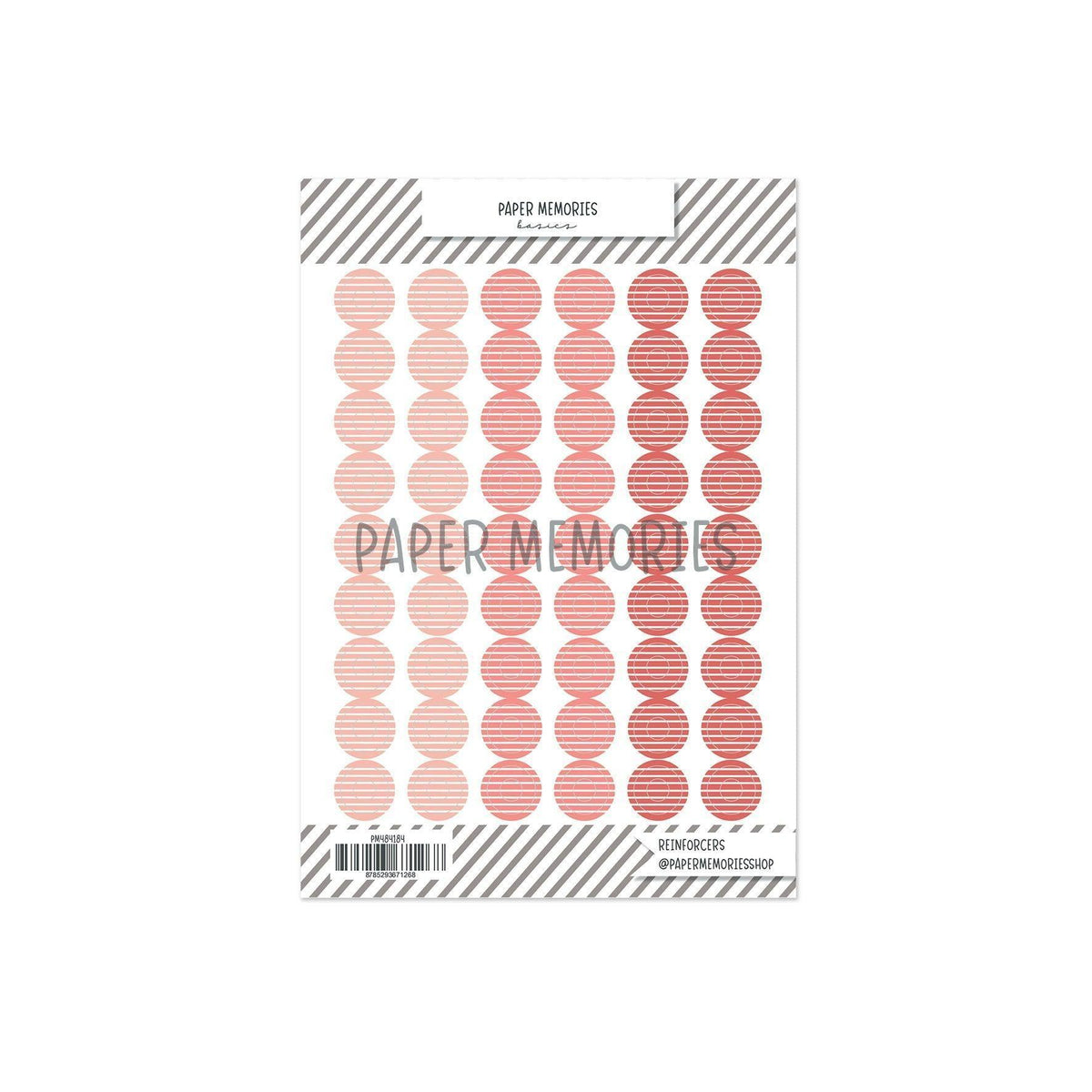 Vinyl Reinforcers Coral Trio Stripes
