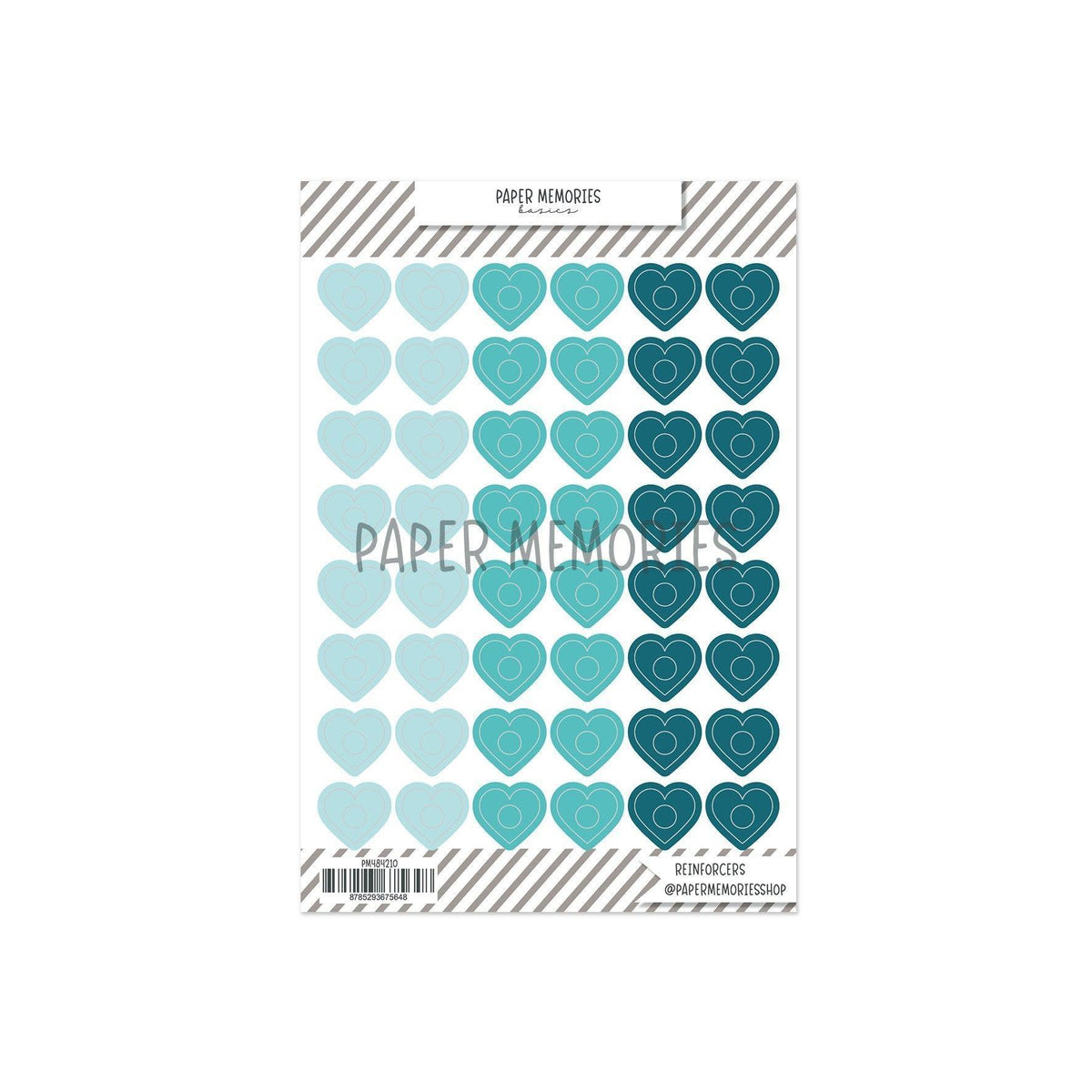 Vinyl Reinforcers Denim Hearts