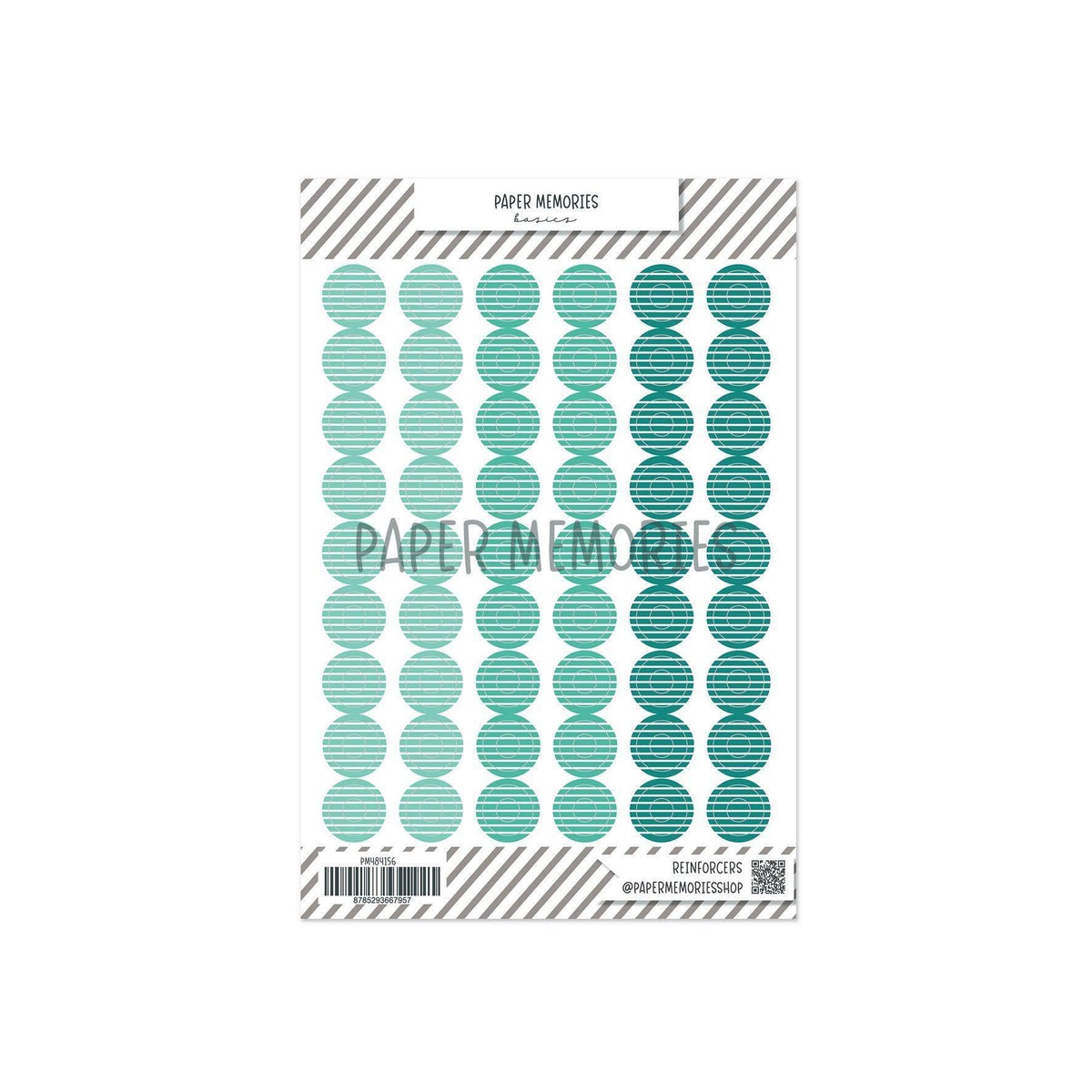 Vinyl Reinforcers Peacock Trio Stripes