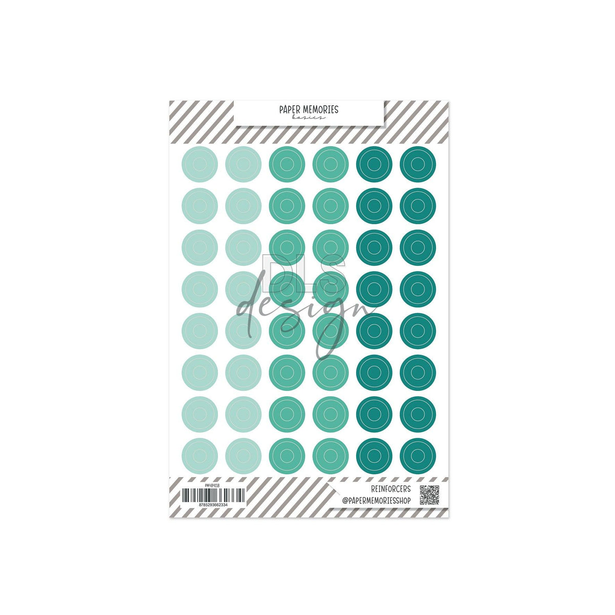 Vinyl Reinforcers Peacock Trio